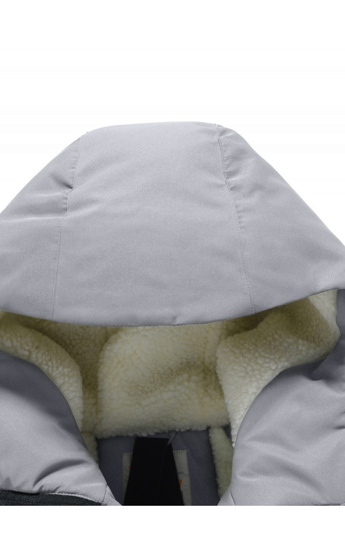 Зимняя мужская парка с капюшоном, серый, для активного отдыха в Тюмени