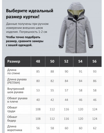 Зимняя мужская парка с капюшоном, серый, для активного отдыха в Тюмени