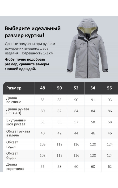 Зимняя мужская парка с капюшоном, серый, для активного отдыха в Тюмени