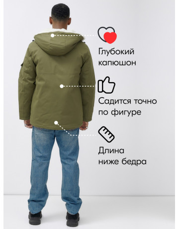 Мужская зимняя парка для активного отдыха.