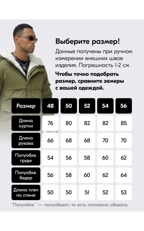 Мужская зимняя парка удлинённая с мехом, хаки, для активного отдыха в Тюмени