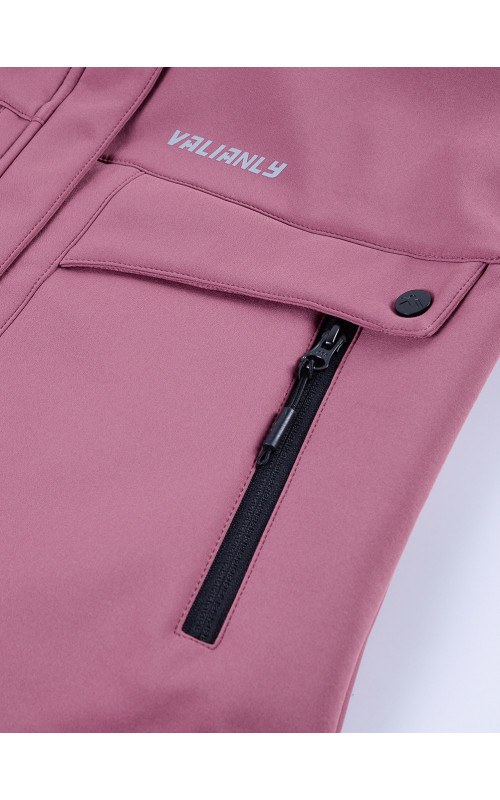 Женская спортивная ветровка с капюшоном softshell, малиновая. в Тюмени