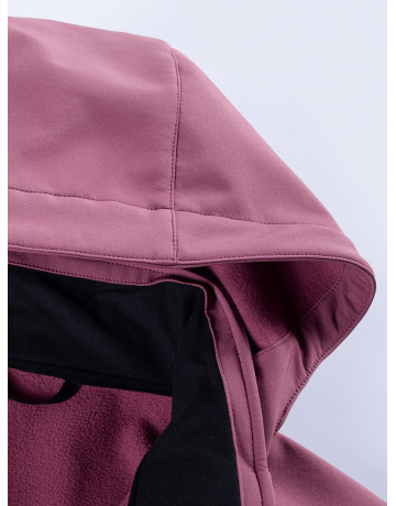 Женская спортивная ветровка с капюшоном softshell, малиновая. в Тюмени