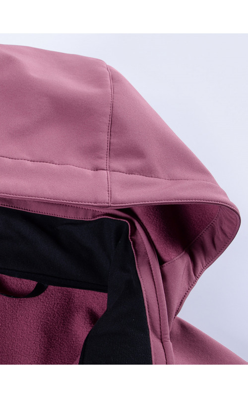 Женская спортивная ветровка с капюшоном softshell, малиновая. в Тюмени