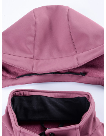 Женская спортивная ветровка с капюшоном softshell, малиновая. в Тюмени