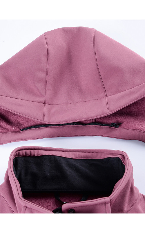 Женская спортивная ветровка с капюшоном softshell, малиновая. в Тюмени