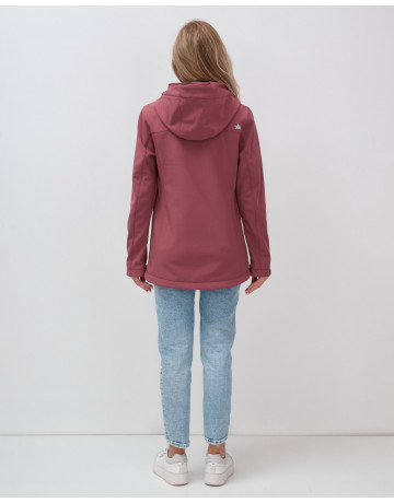 Женская спортивная ветровка с капюшоном softshell, малиновая. в Тюмени