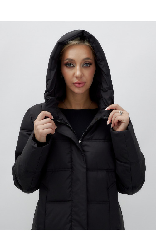 Длинный зимний пуховик для женщин.