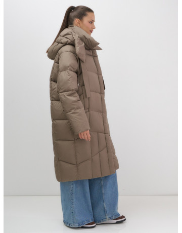 Тёплый женский пуховик с капюшоном для зимы