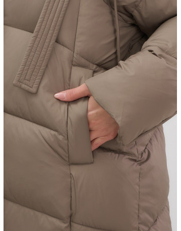 Тёплый женский пуховик с капюшоном для зимы