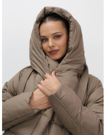 Тёплый женский пуховик с капюшоном для зимы