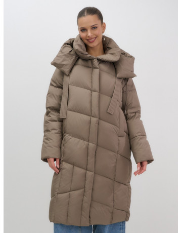 Тёплый женский пуховик с капюшоном для зимы