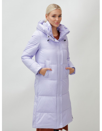Женский длинный зимний пуховик с капюшоном