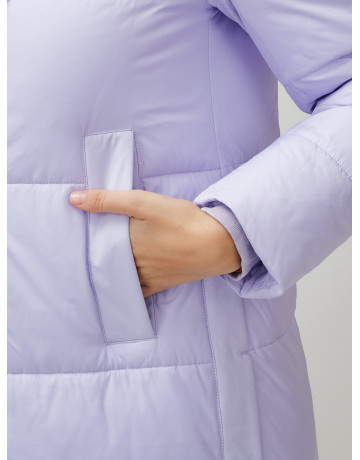 Женский длинный зимний пуховик с капюшоном