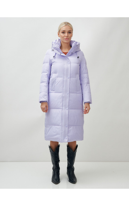 Женский длинный зимний пуховик с капюшоном