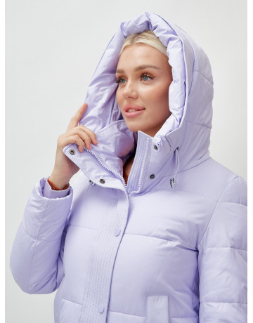 Женский длинный зимний пуховик с капюшоном