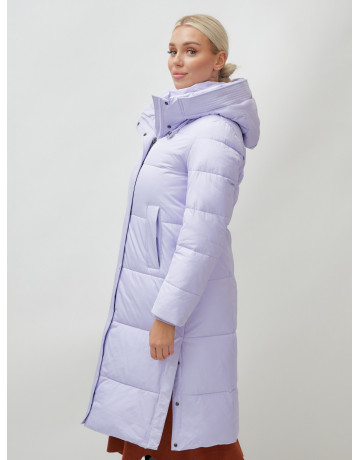 Женский длинный зимний пуховик с капюшоном