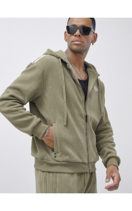 Мужской демисезонный спортивный костюм на флисе, цвет хаки, для активного отдыха. в Тюмени