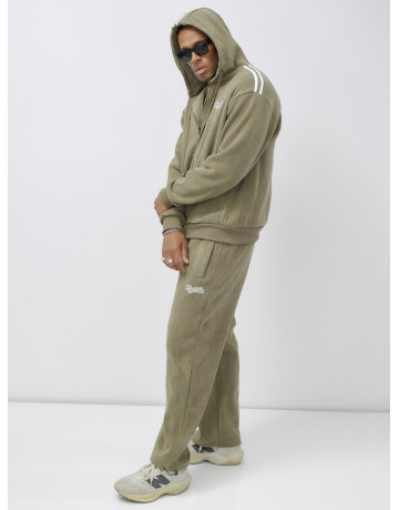 Мужской демисезонный спортивный костюм на флисе, цвет хаки, для активного отдыха. в Тюмени