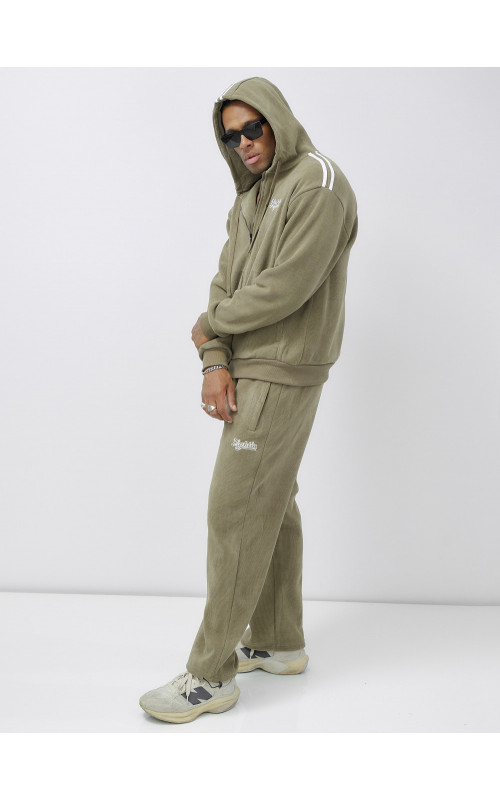 Мужской демисезонный спортивный костюм на флисе, цвет хаки, для активного отдыха. в Тюмени