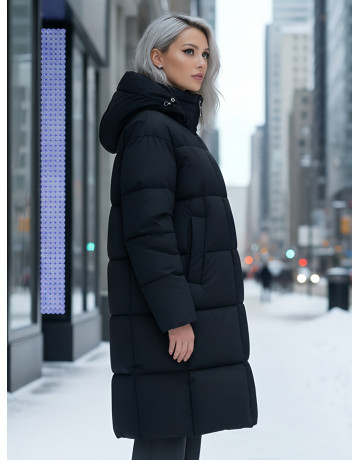 Длинный зимний пуховик для женщин