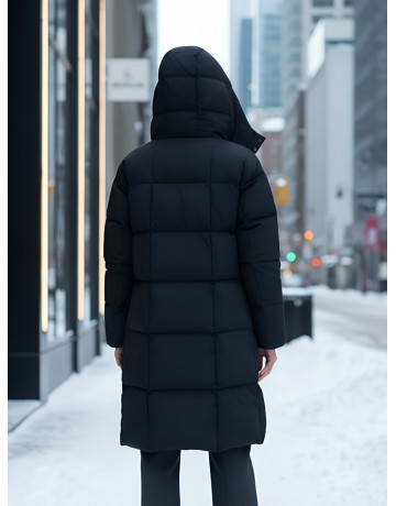 Длинный зимний пуховик для женщин