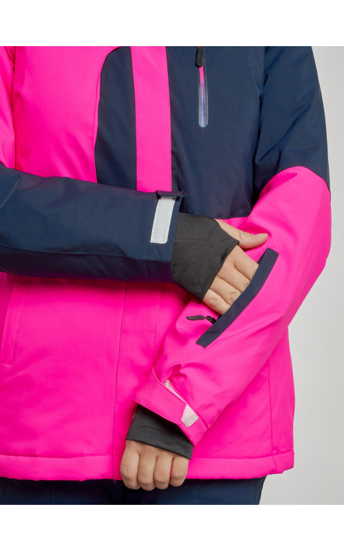 Женская розовая зимняя горнолыжная куртка