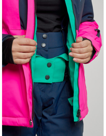Женская розовая зимняя горнолыжная куртка