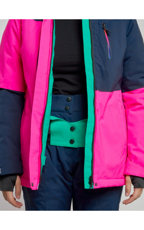 Женская розовая зимняя горнолыжная куртка