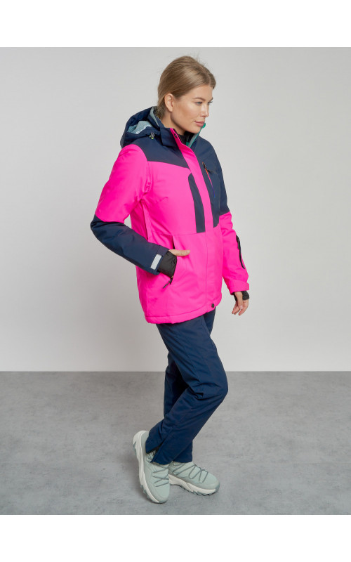 Женская розовая зимняя горнолыжная куртка