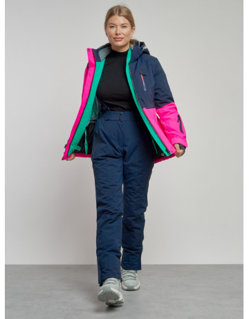 Женская розовая зимняя горнолыжная куртка