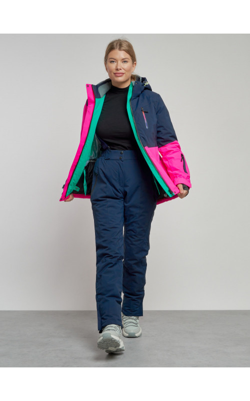Женская розовая зимняя горнолыжная куртка