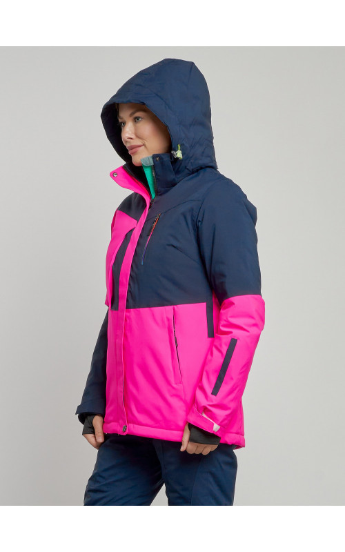 Женская розовая зимняя горнолыжная куртка