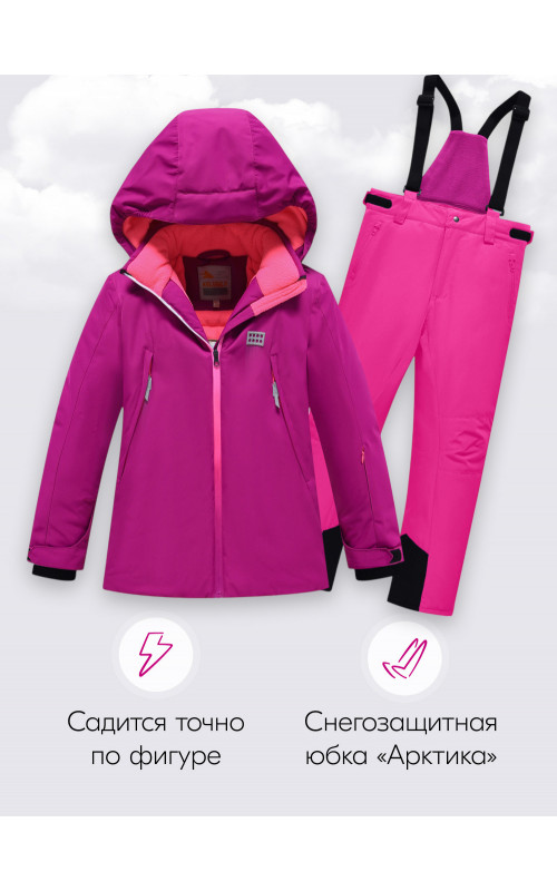 Горнолыжный костюм для девочек, зимний, размерный ряд 140–170.