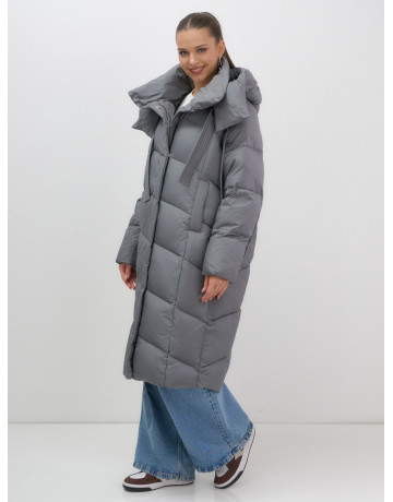 Длинный зимний пуховик для женщин с капюшоном
