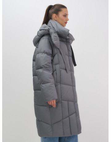 Длинный зимний пуховик для женщин с капюшоном