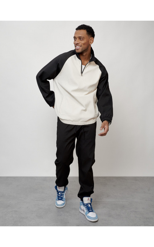 Мужской спортивный костюм модный, чёрный, для спорта. в Тюмени