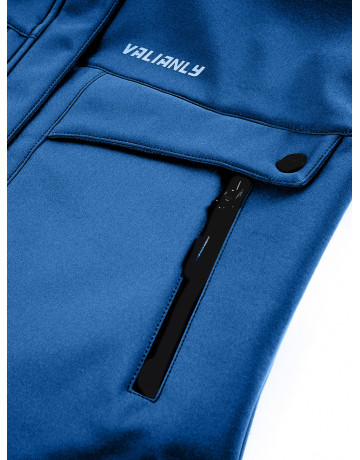 Женская спортивная ветровка с капюшоном softshell, синяя, для активного отдыха в Тюмени