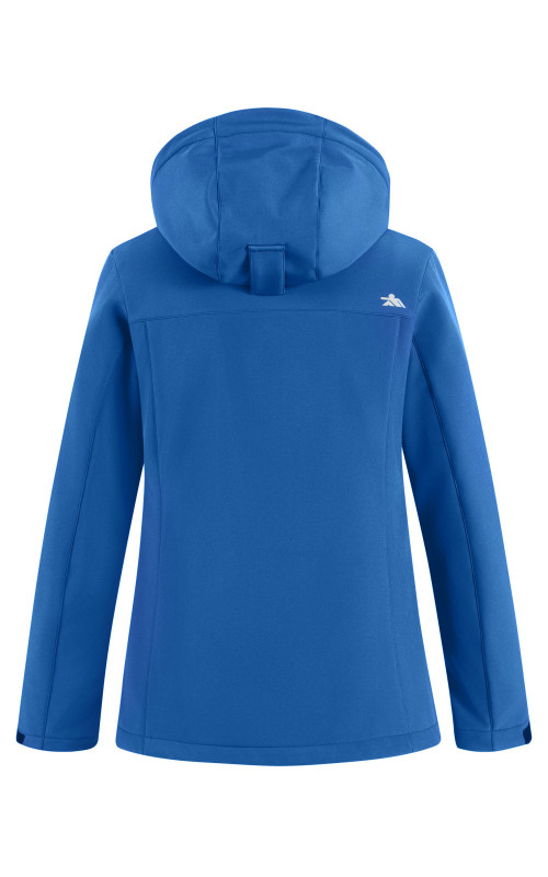 Женская спортивная ветровка с капюшоном softshell, синяя, для активного отдыха в Тюмени