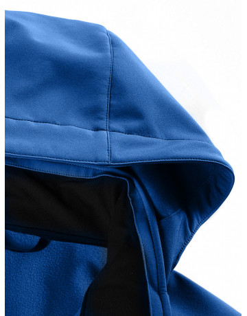 Женская спортивная ветровка с капюшоном softshell, синяя, для активного отдыха в Тюмени