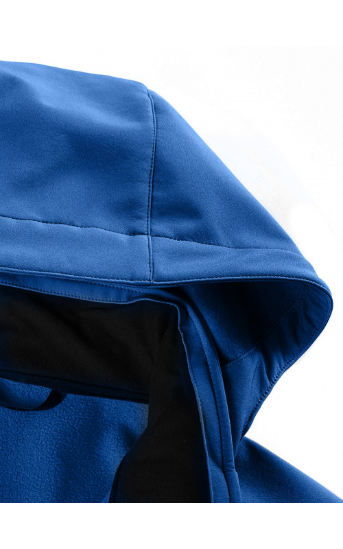 Женская спортивная ветровка с капюшоном softshell, синяя, для активного отдыха в Тюмени