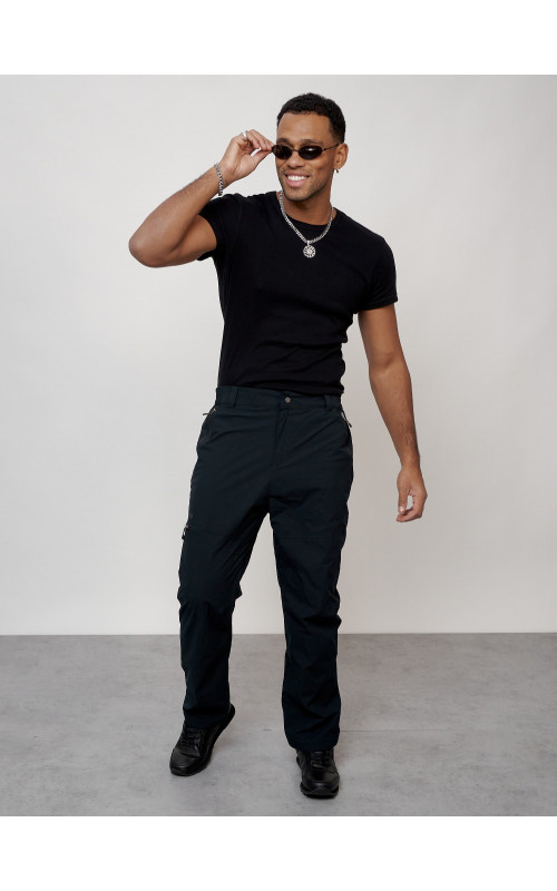 Туристические брюки с флисовой подкладкой Мужские тёмно-синего цвета