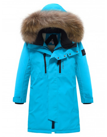 Зимняя парка с мехом енота для мальчика-подростка