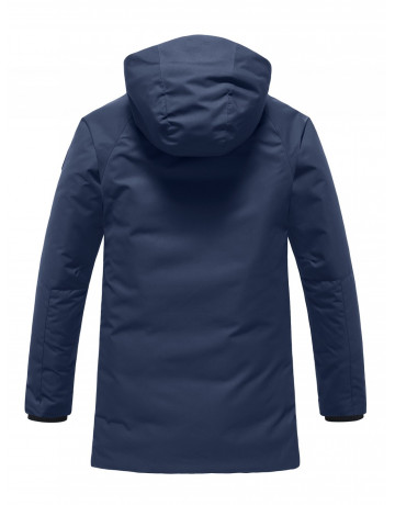 Зимняя мужская парка с капюшоном, тёмно-синего цвета. в Тюмени