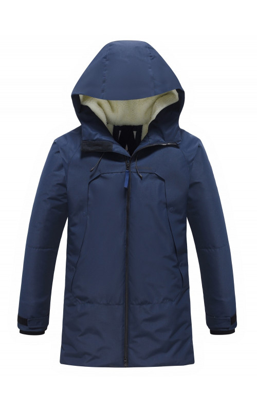 Зимняя мужская парка с капюшоном, тёмно-синего цвета. в Тюмени