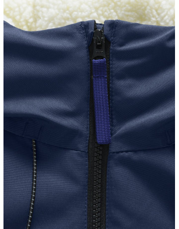 Зимняя мужская парка с капюшоном, тёмно-синего цвета. в Тюмени