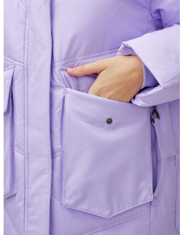 Длинный зимний пуховик с капюшоном «Летучая мышь» для женщин