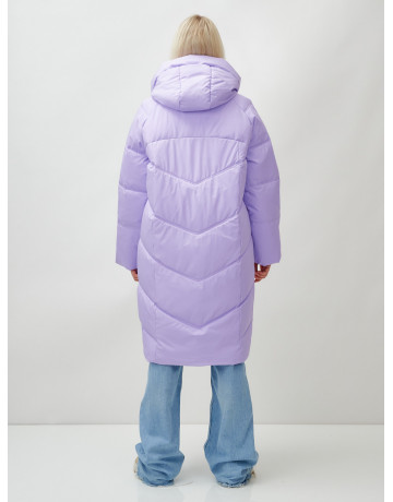 Длинный зимний пуховик с капюшоном «Летучая мышь» для женщин