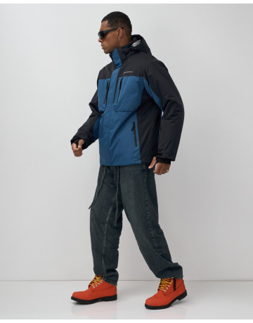 Мужская зимняя горнолыжная куртка синего цвета для спорта в Тюмени