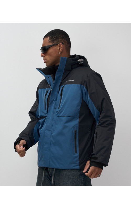 Мужская зимняя горнолыжная куртка синего цвета для спорта в Тюмени